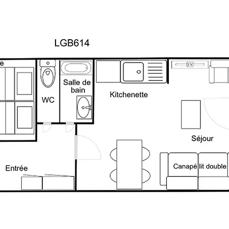 Location La Tania : 2 Pièces, 4 Pers, Balcon, Proche Commerces Et Navettes - Fr-1-182a-22 Appartamento Courchevel